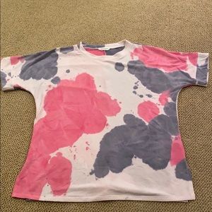 Splatter print tee